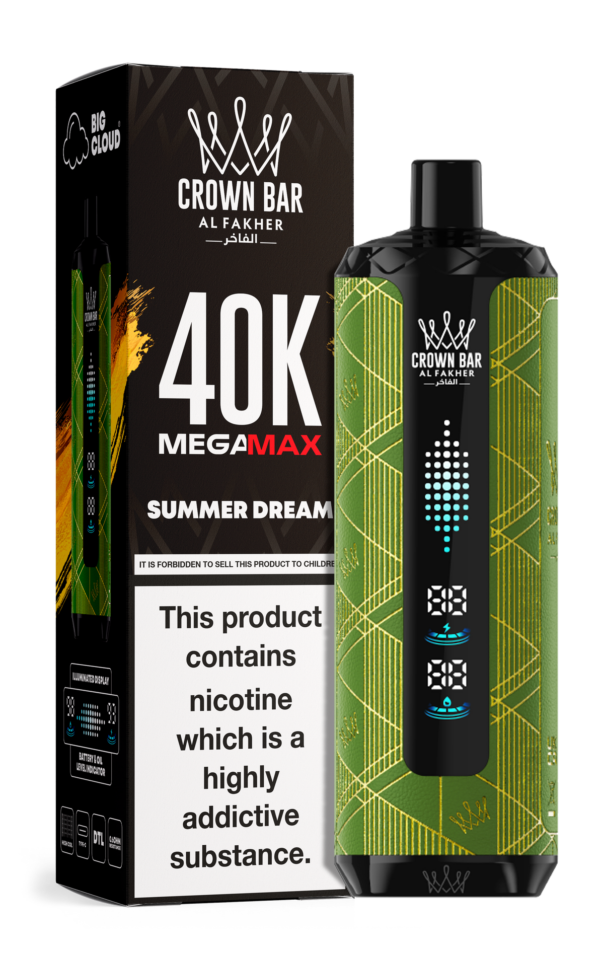 AL FAKHER MEGA MAX 40K CROWN BAR 6MG - MrVapora.pk