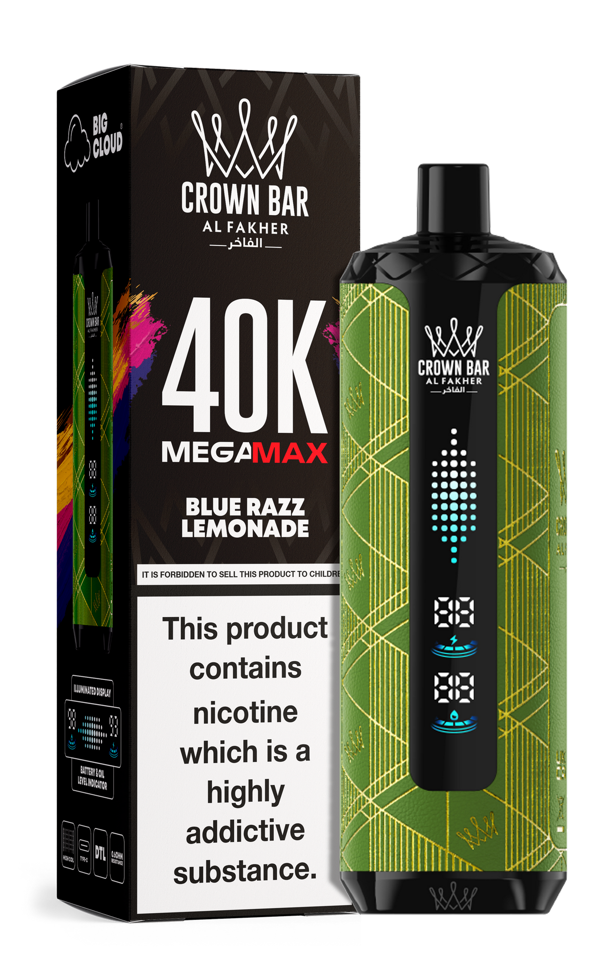AL FAKHER MEGA MAX 40K CROWN BAR 6MG - MrVapora.pk
