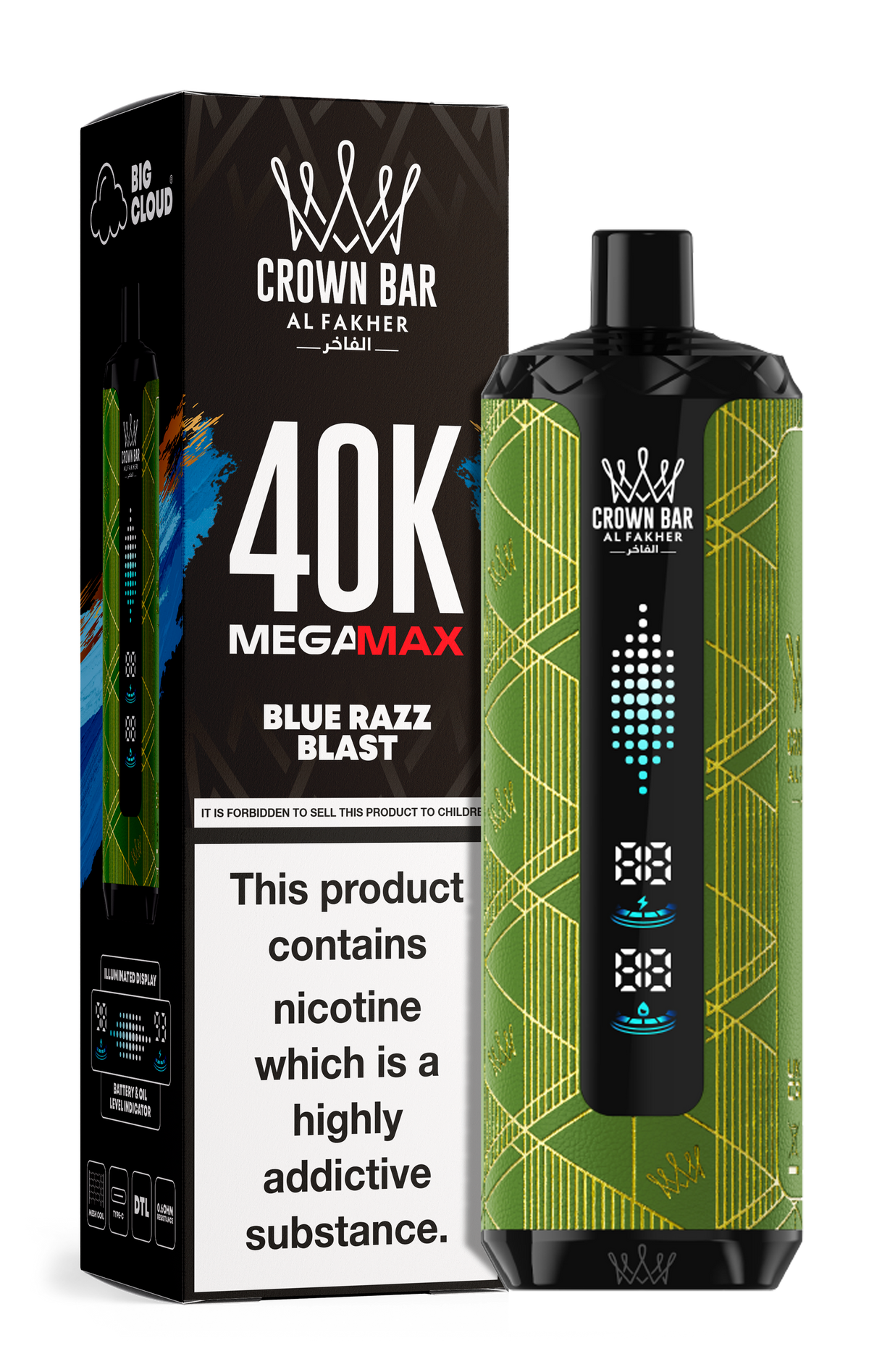 AL FAKHER MEGA MAX 40K CROWN BAR 6MG - MrVapora.pk