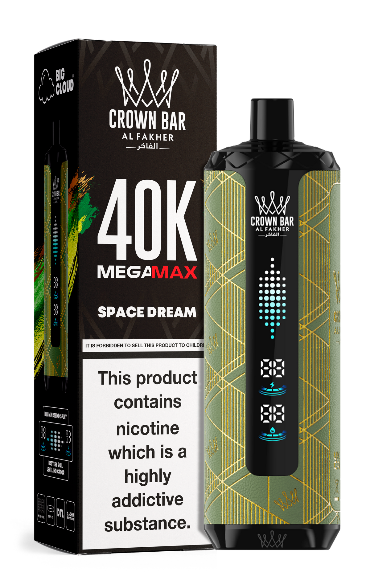 AL FAKHER MEGA MAX 40K CROWN BAR 6MG - MrVapora.pk