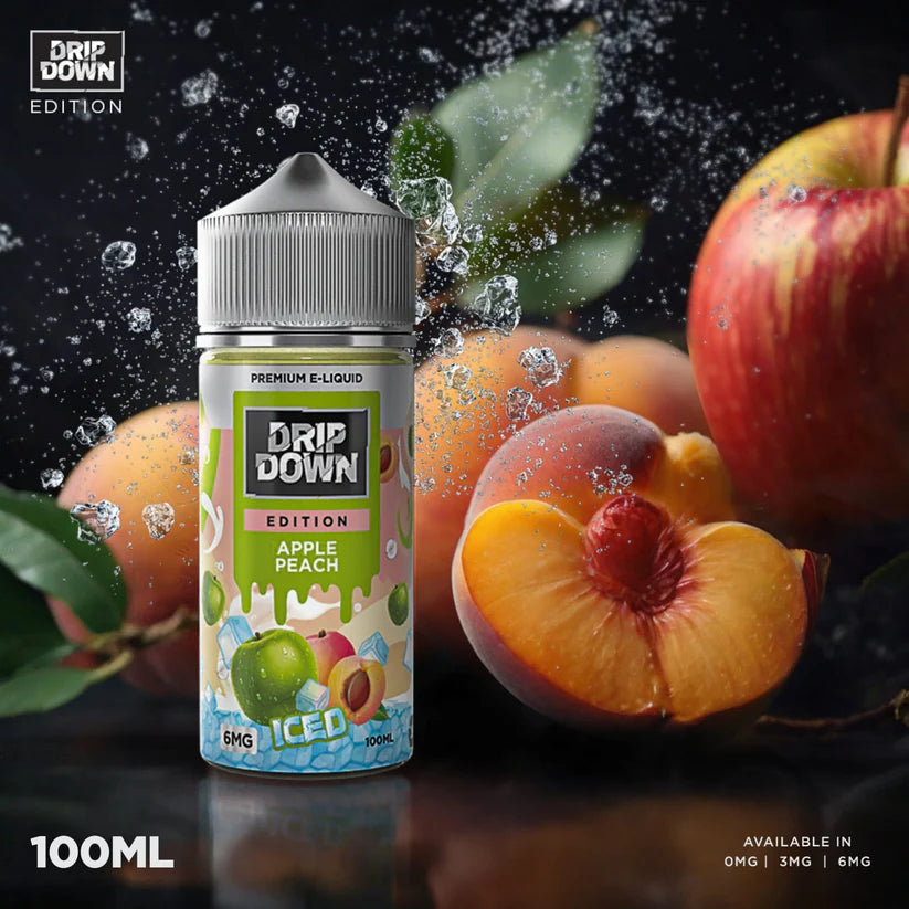 APPLE PEACH ICE 100ML - DRIP DOWN EDITION - MrVapora.pk
