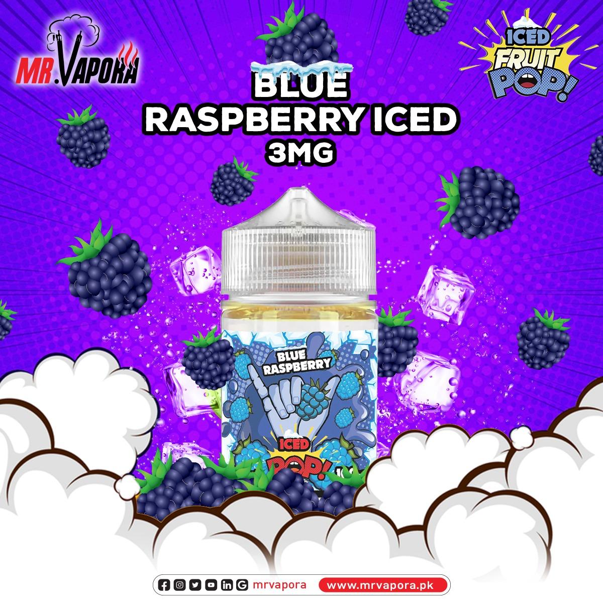 BLUE RASBERRY ICE 100ML- POP VAPORS - MrVapora.pk