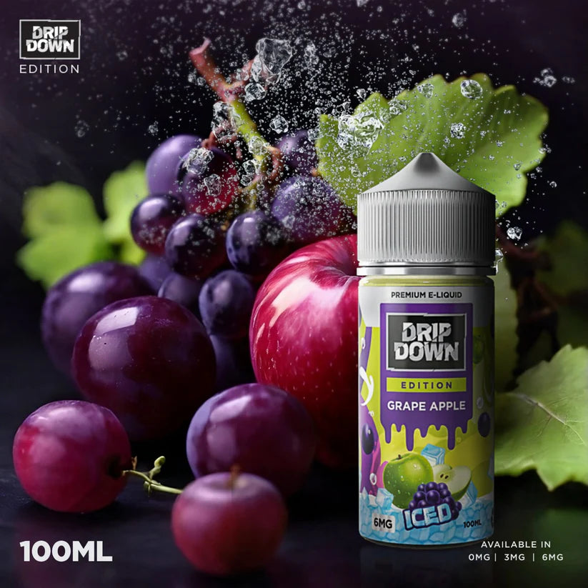 GRAPE APPLE ICE 100ML - DRIP DOWN EDITION - MrVapora.pk
