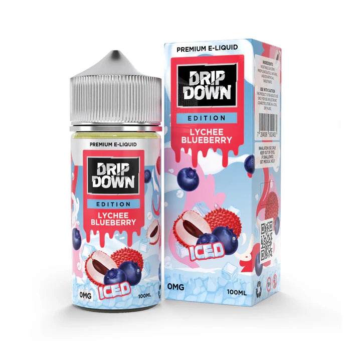LYCHEE BLUEBERRY ICE 100ML - DRIP DOWN EDITION - MrVapora.pk