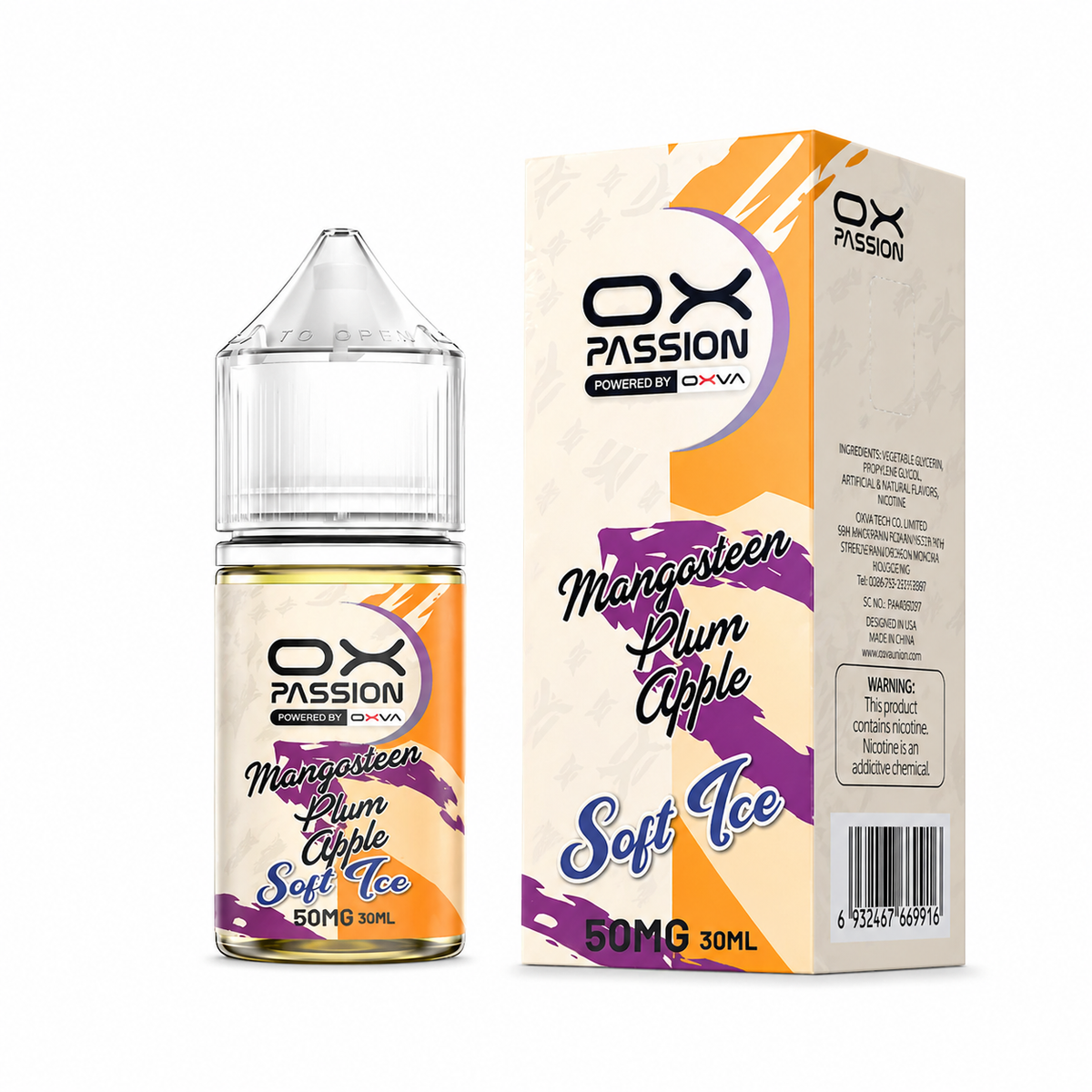 MANGOSTEEN PLUM APPLE 30ML - OX PASSION SOFT ICE - MrVapora.pk