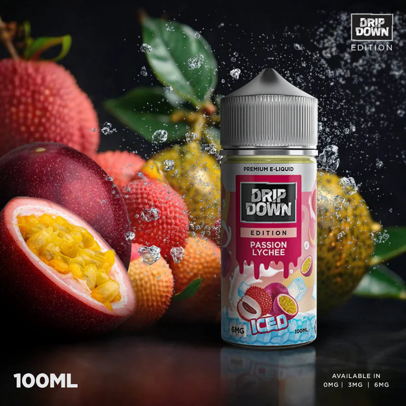 PASSION LYCHEE ICE 100ML- DRIP DOWN EDITION - MrVapora.pk