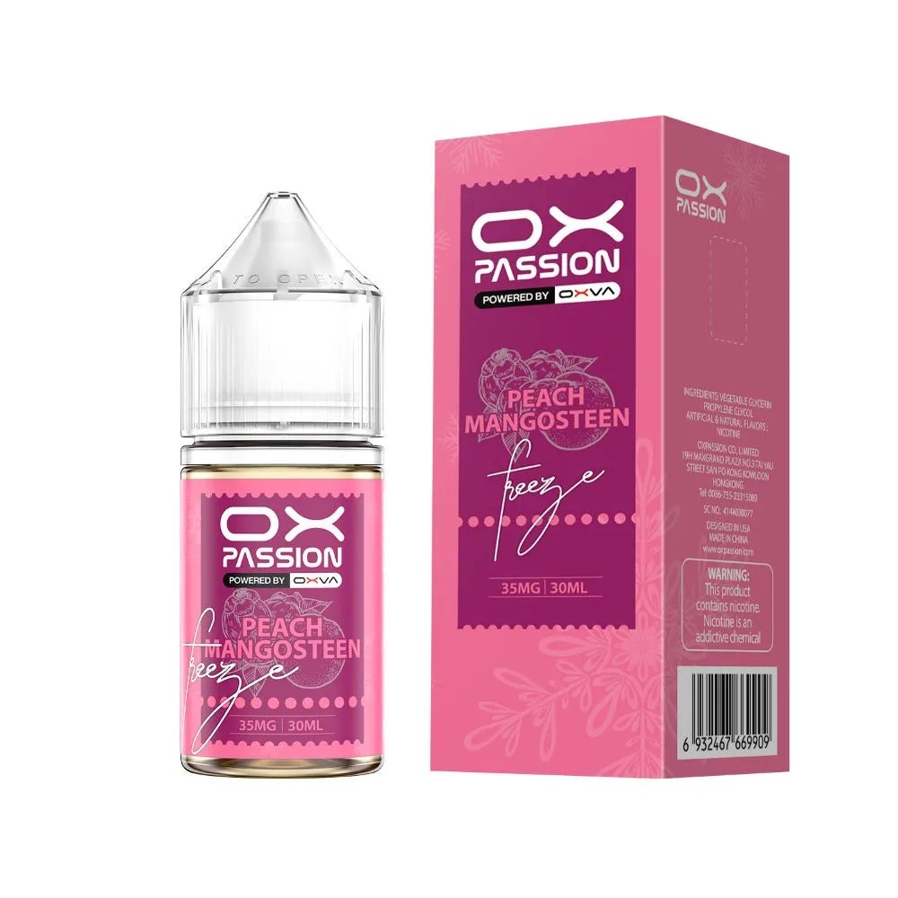 PEACH MANGOSTEEN- -ICE 30ML- OX PASSION SALT BY OXVA - MrVapora.pk