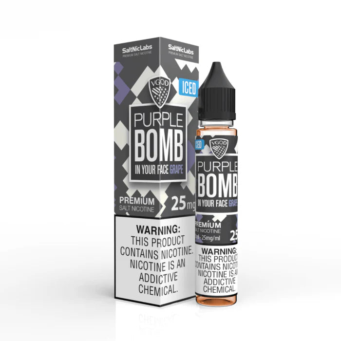 PURPLE BOMB ICED 30ML - VGOD ICED SALT NIC - MrVapora.pk