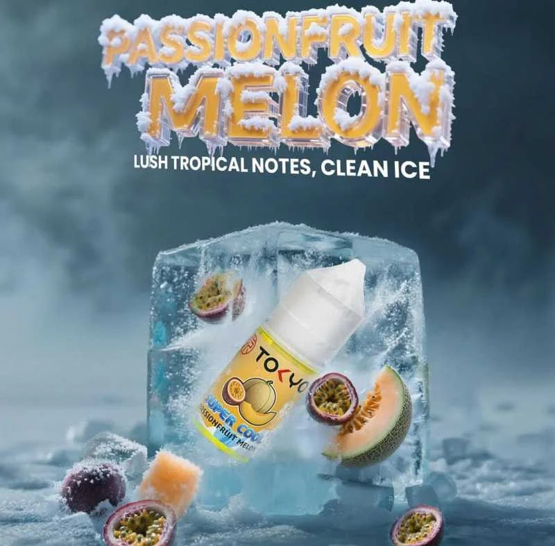 Tokyo Saltnic Super Cool Passion Fruit MELON 35MG,50MG - 30ml - MrVapora.pk