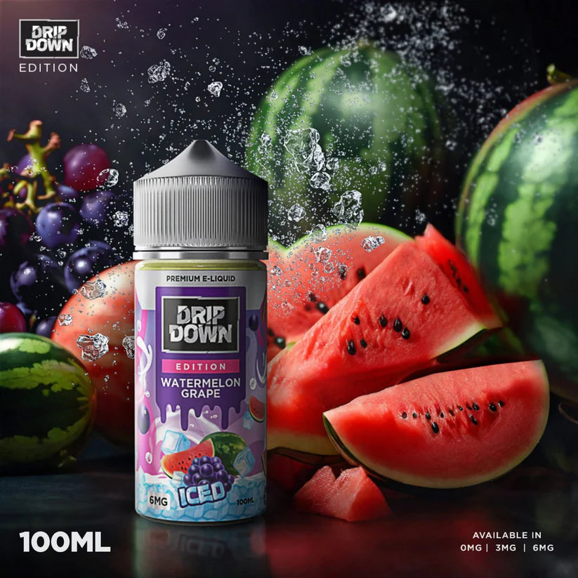 WATERMELON GRAPE ICE 100ML - DRIP DOWN EDITION - MrVapora.pk