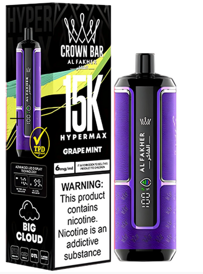 AL  FAKHER  CROWN  BAR  15K  HYPERMAX  DISPOSABLE - MrVapora.pk