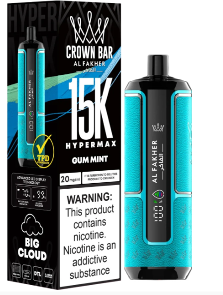 AL  FAKHER  CROWN  BAR  15K  HYPERMAX  DISPOSABLE - MrVapora.pk