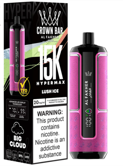 AL  FAKHER  CROWN  BAR  15K  HYPERMAX  DISPOSABLE - MrVapora.pk