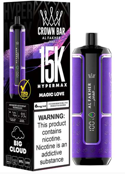 AL  FAKHER  CROWN  BAR  15K  HYPERMAX  DISPOSABLE - MrVapora.pk