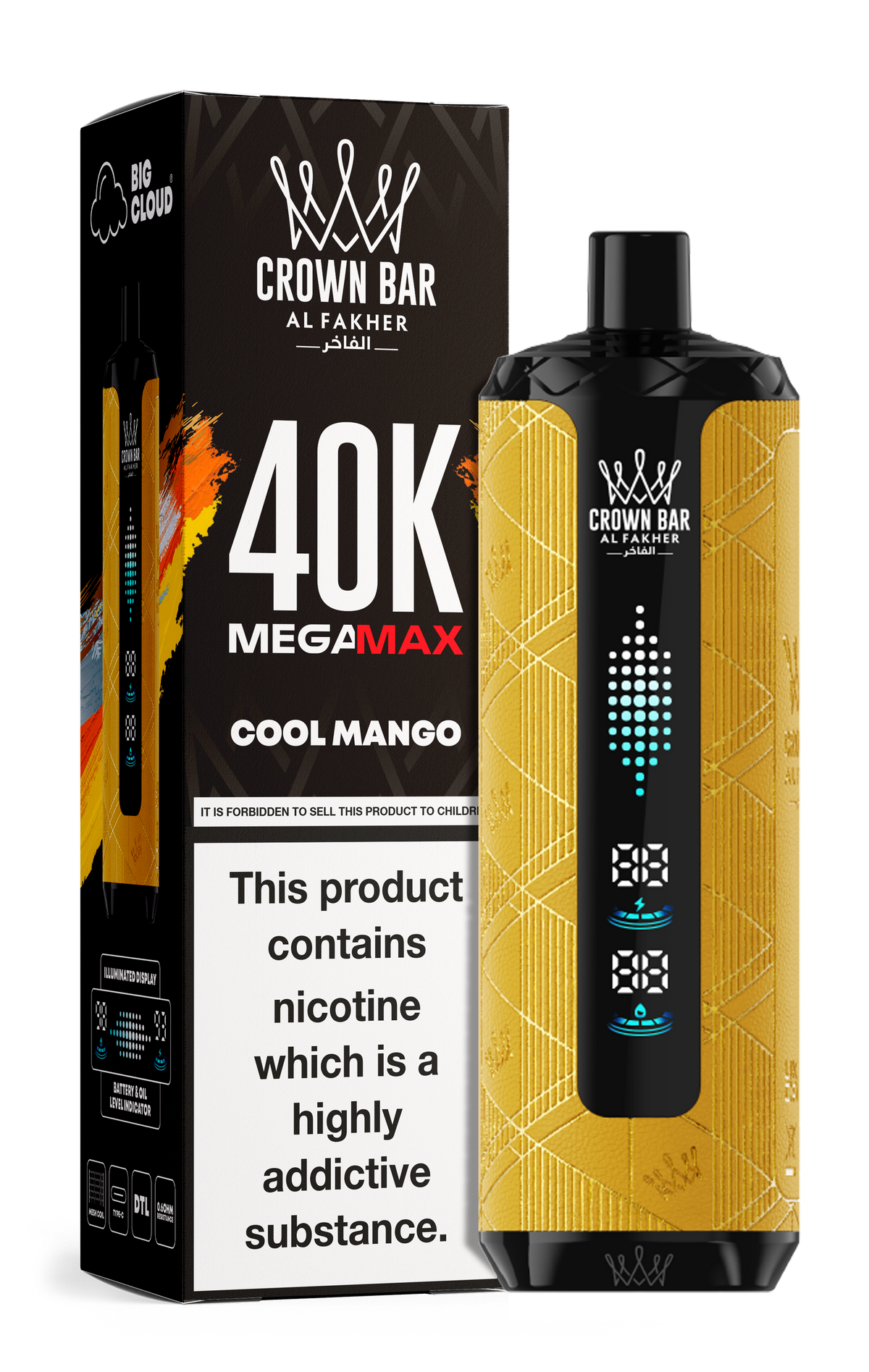 AL FAKHER MEGA MAX 40K CROWN BAR 6MG - MrVapora.pk