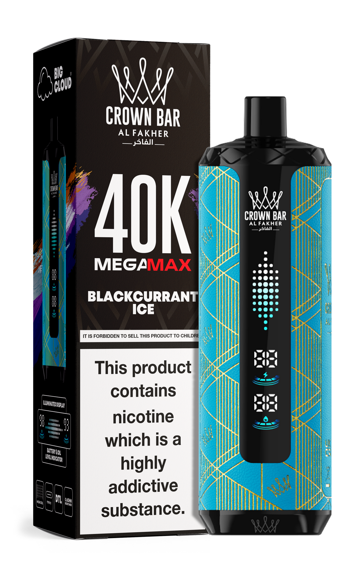 AL FAKHER MEGA MAX 40K CROWN BAR 6MG - MrVapora.pk