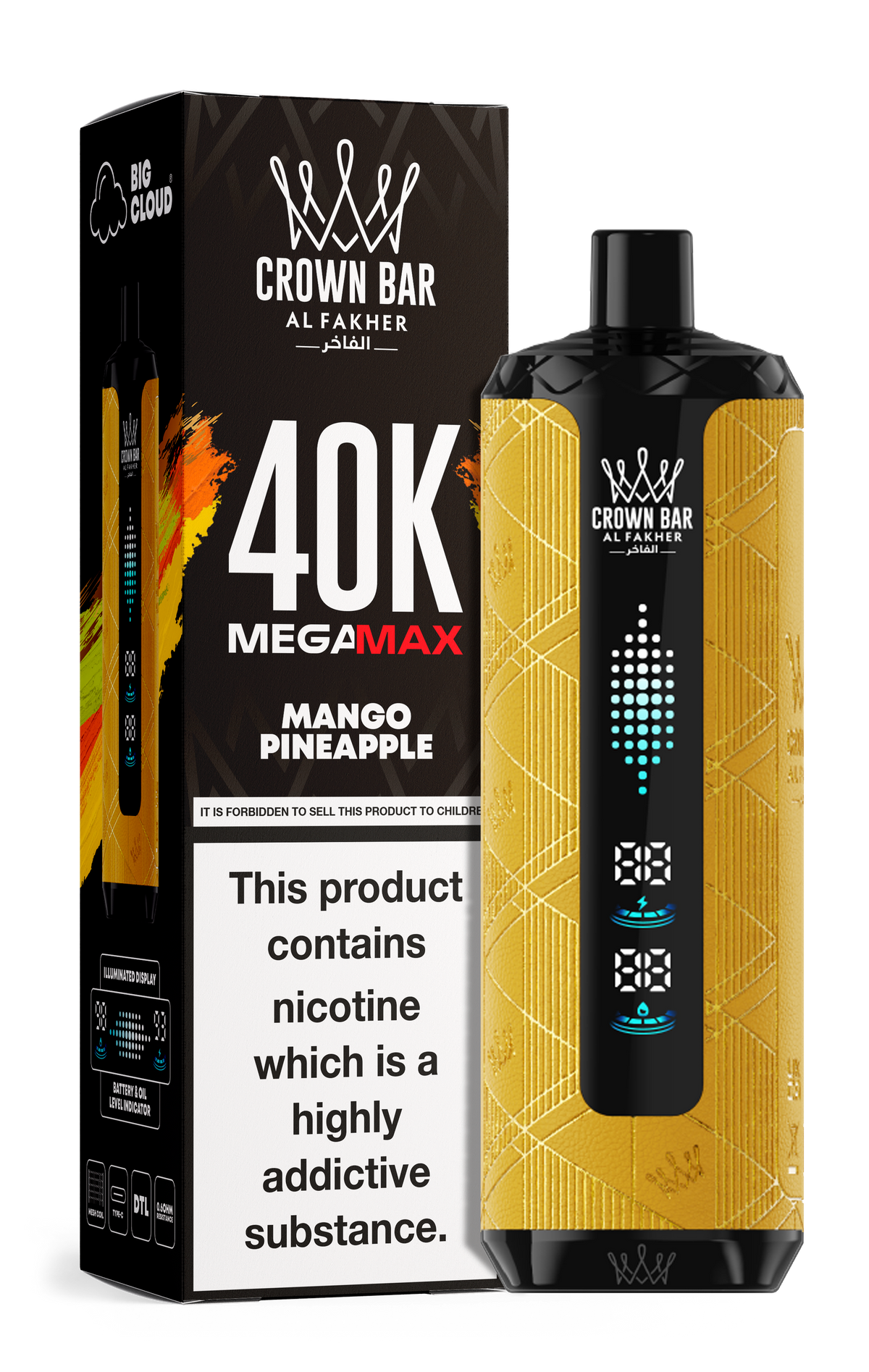 AL FAKHER MEGA MAX 40K CROWN BAR 6MG - MrVapora.pk