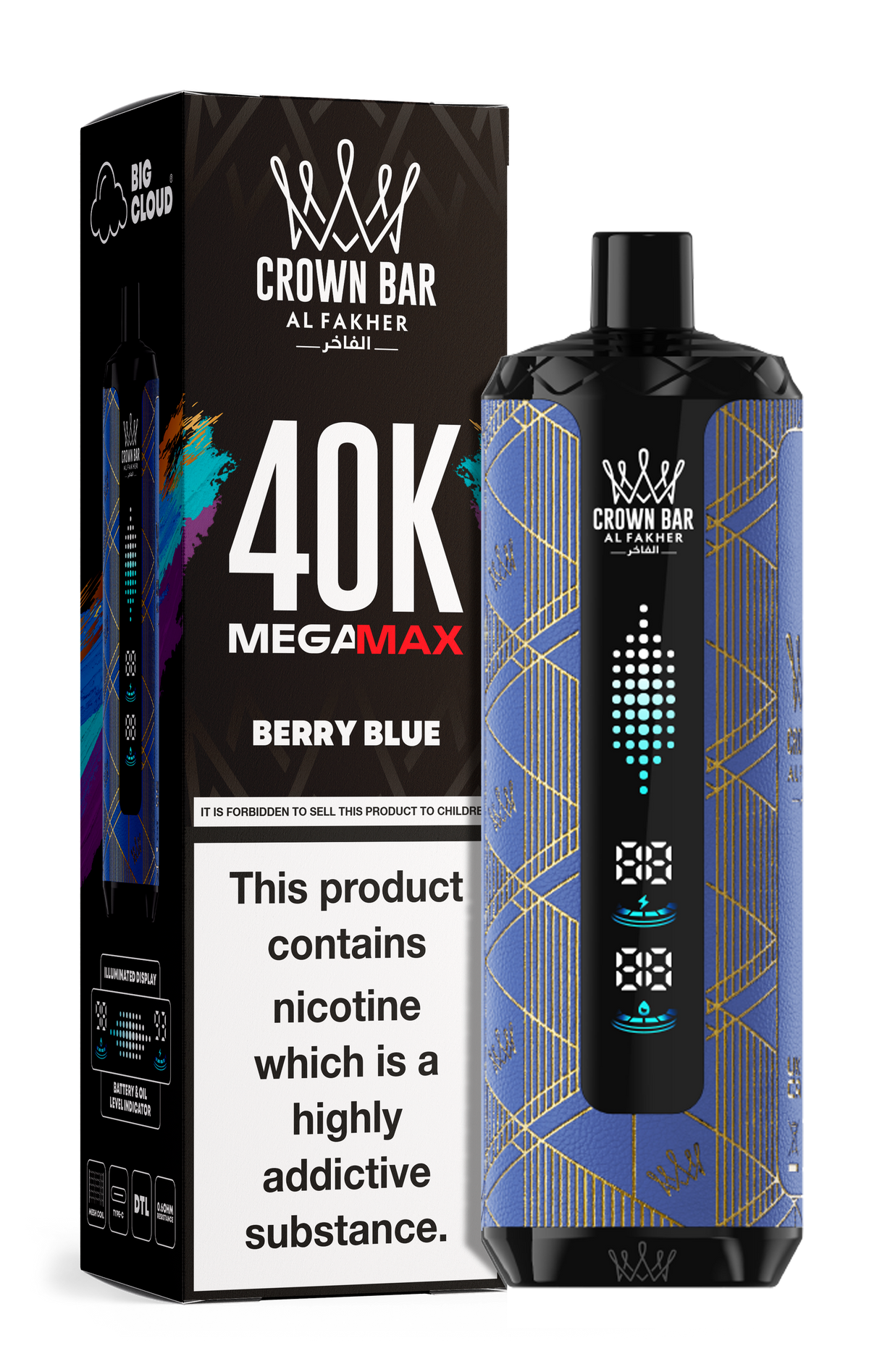 AL FAKHER MEGA MAX 40K CROWN BAR 6MG - MrVapora.pk