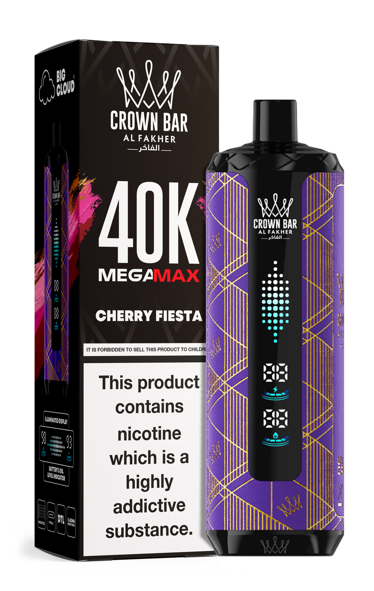 AL FAKHER MEGA MAX 40K CROWN BAR 6MG - MrVapora.pk