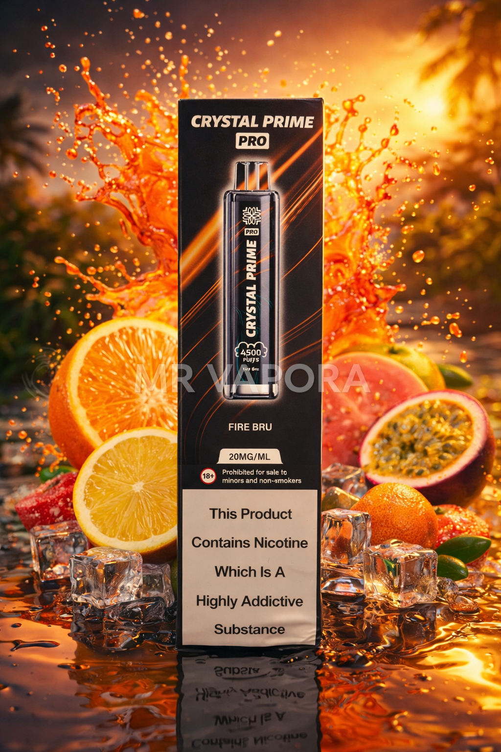 Crystal prime pro 4500 puffs 2% Disposable - MrVapora.pk