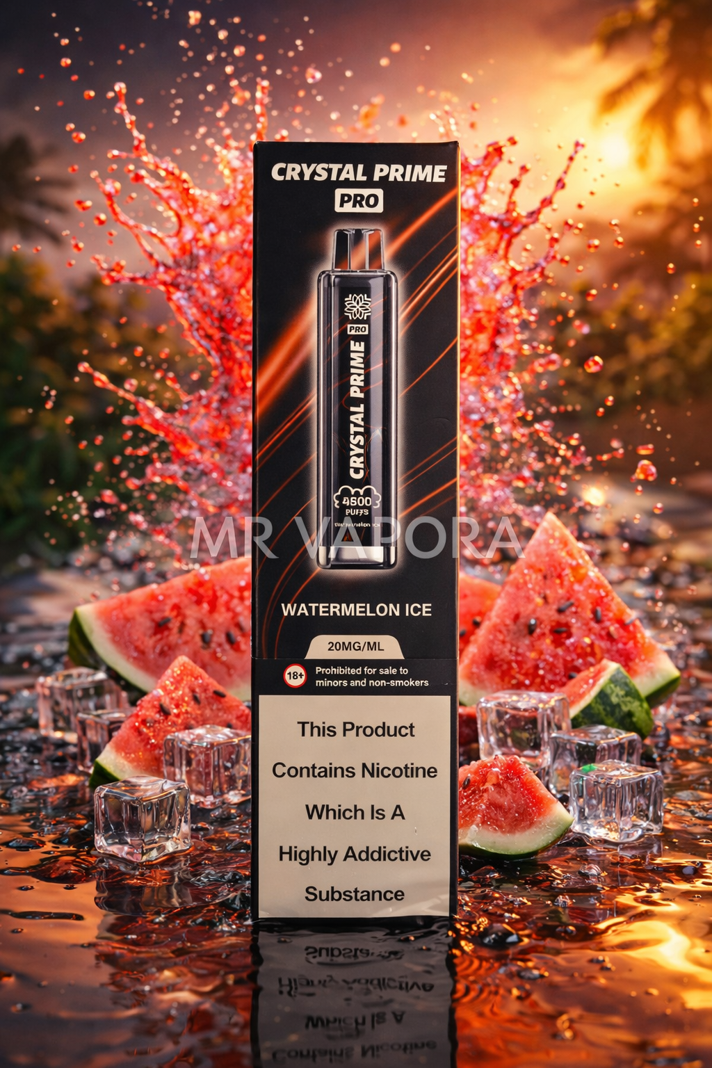 Crystal prime pro 4500 puffs 2% Disposable - MrVapora.pk