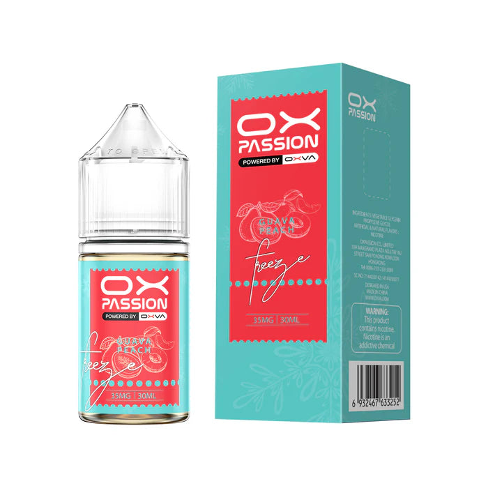 GUAVA PEACH ICE  30ML- OX PASSION SALT BY OXVA - MrVapora.pk