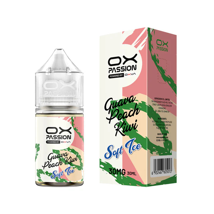 GUAVA   PEACH   KIWI   30ML   -   OX   PASSION   SOFT   ICE - MrVapora.pk