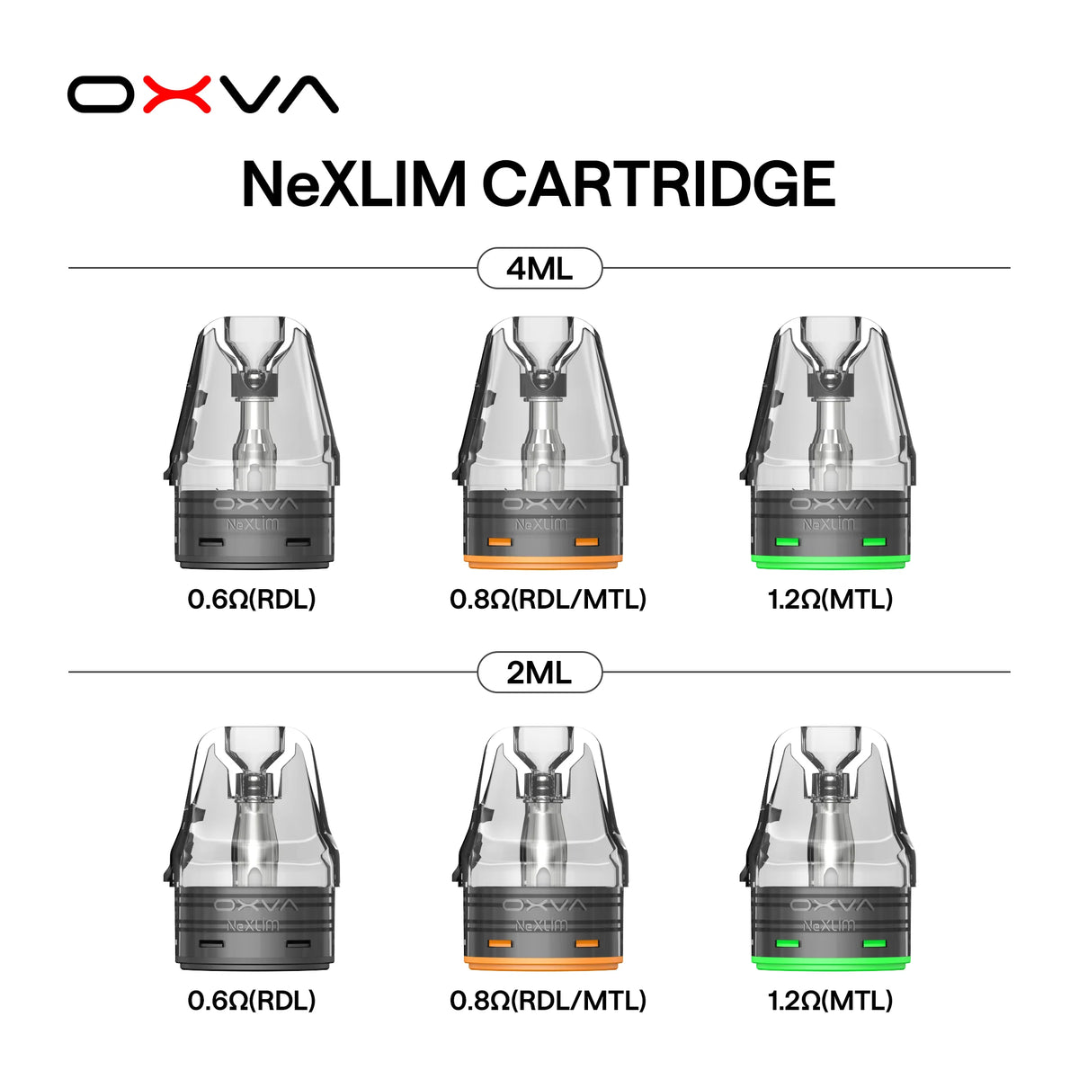 OXVA NEXLIM REPLACEMENT CARTRIDGE 4ML – 3 PCS - MrVapora.pk