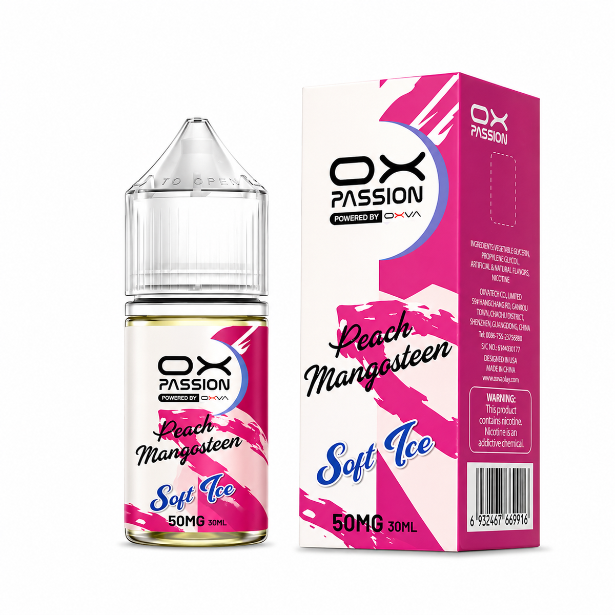 PEACH MANGOSTEEN   ICE     30ML   -   OX   PASSION   SOFT   ICE - MrVapora.pk