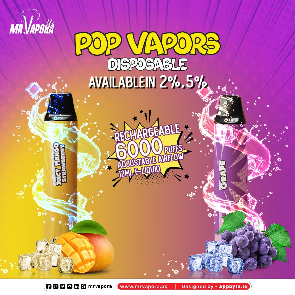 POP DISPOSABLE 2% & 5% - MrVapora.pk