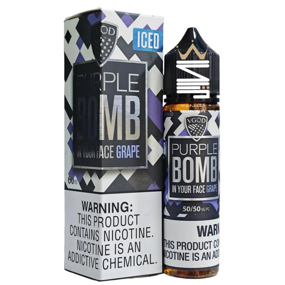 PURPLE BOMB  ICED 60ML - VGOD FREEBASE - MrVapora.pk