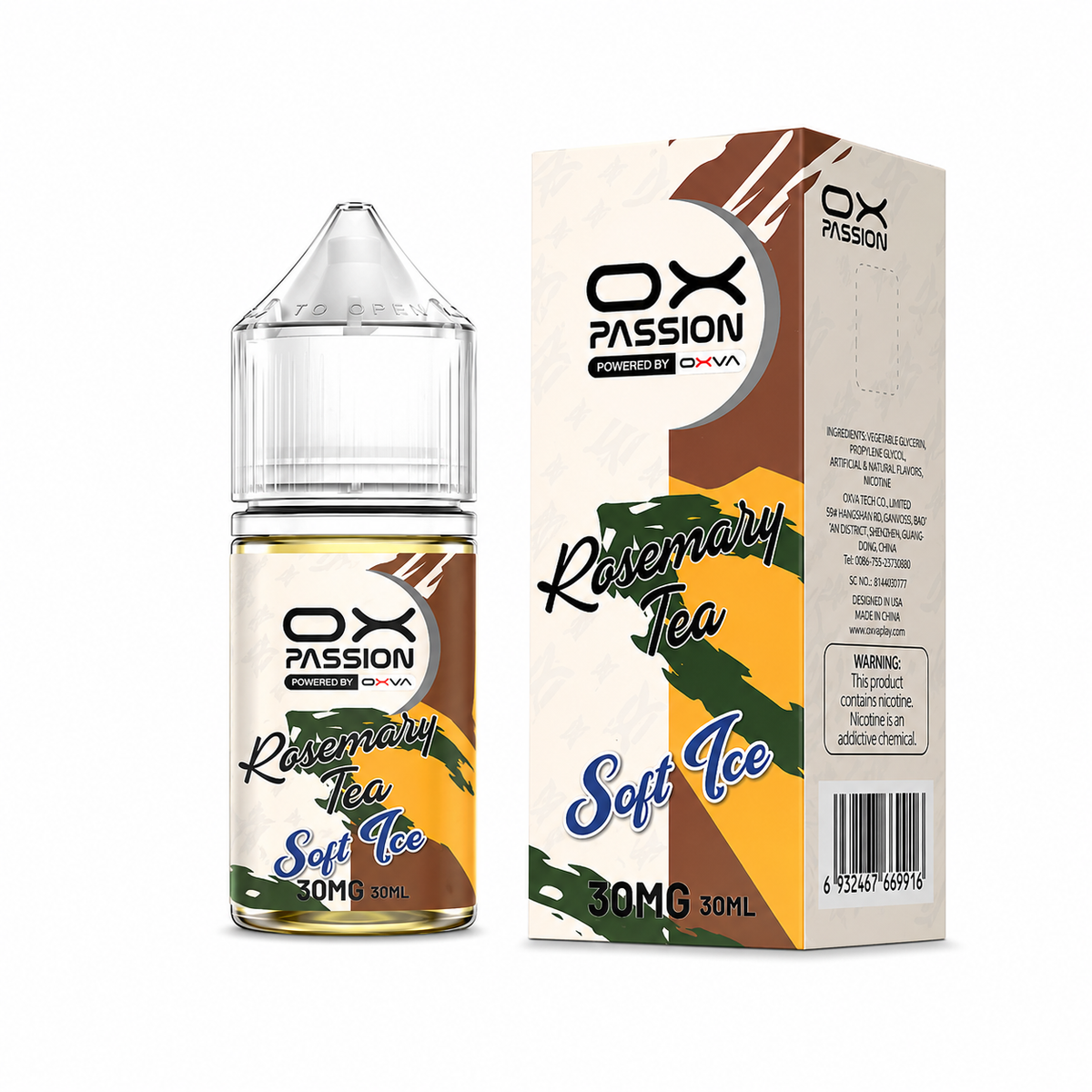 ROSEMARY TEA 30ML   -   OX   PASSION   SOFT   ICE - MrVapora.pk
