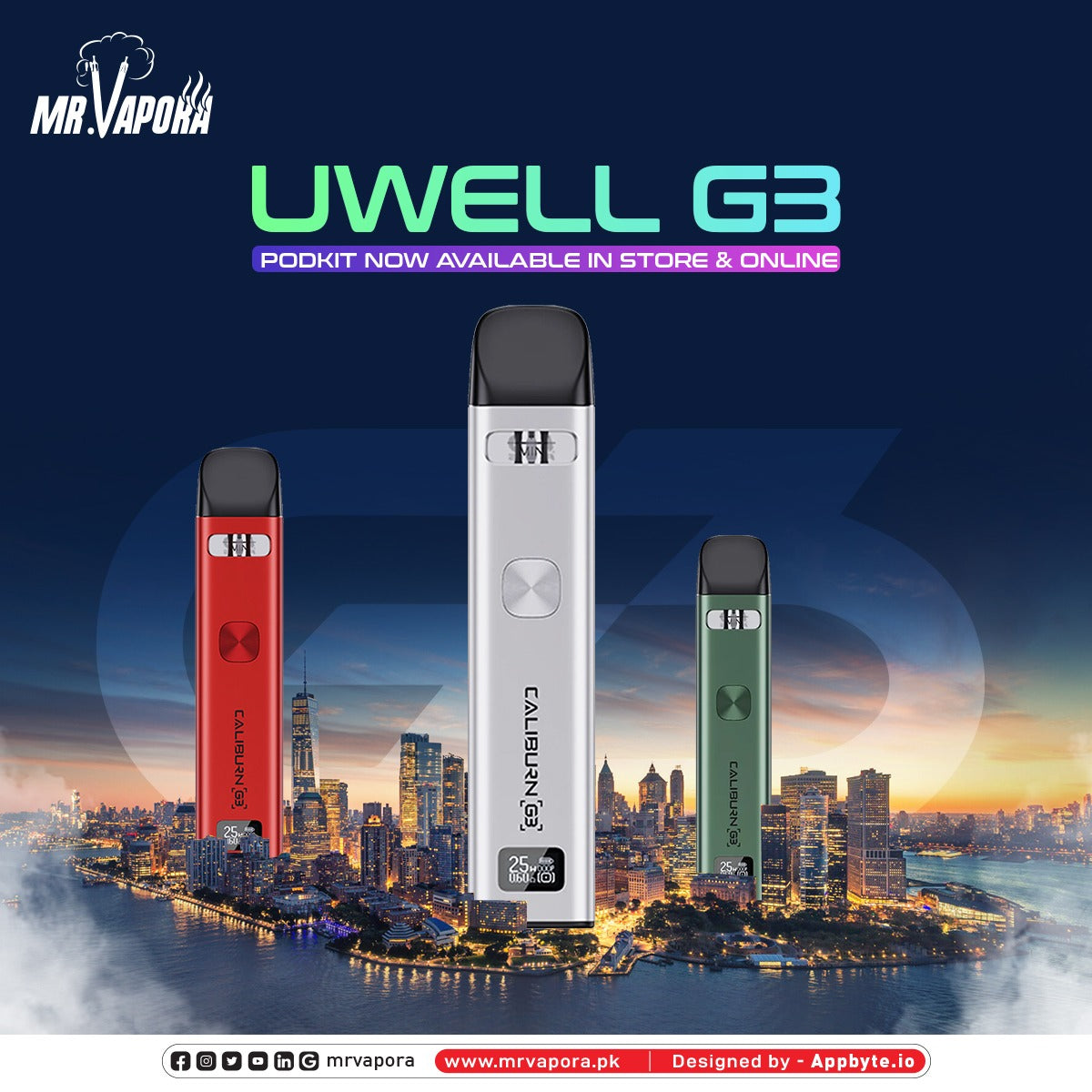 UWELL CALIBURN G3 POD KIT - MrVapora.pk