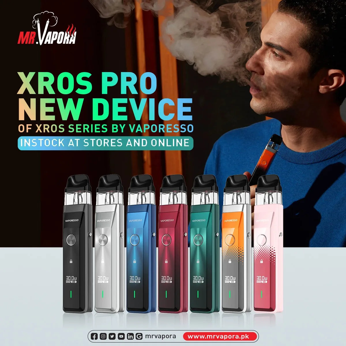 VAPORESSO XROS PRO 30 WATTS POD KIT - MrVapora.pk